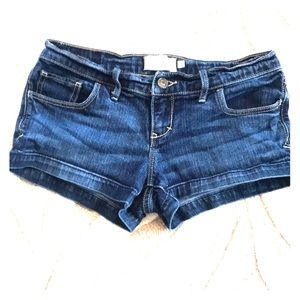 Denim short shorts